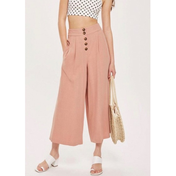 Topshop Pants - Topshop Blush Wide Leg Pant